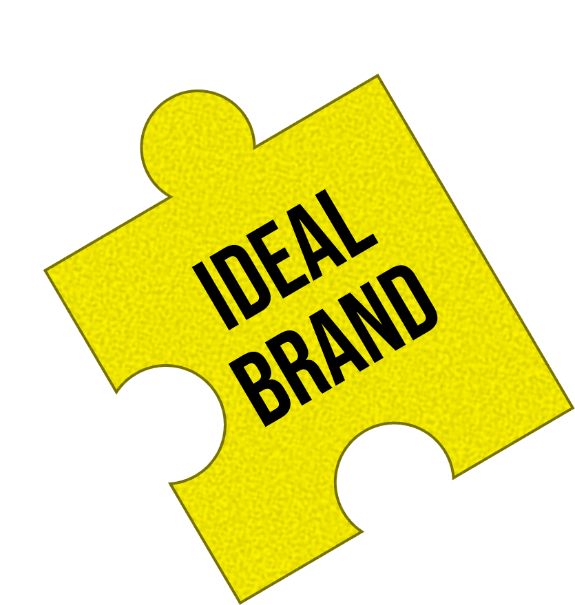 Yellow puzzle piece labeled Ideal Brand that completes the gambling experience